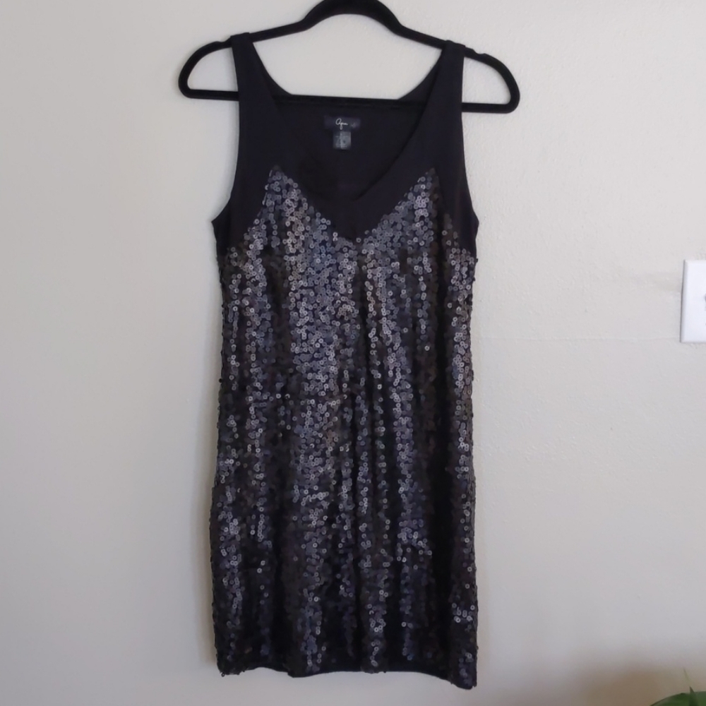 Aqua sequin dress